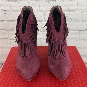 Michael Antonio Purple Suede Women Booties Size 9